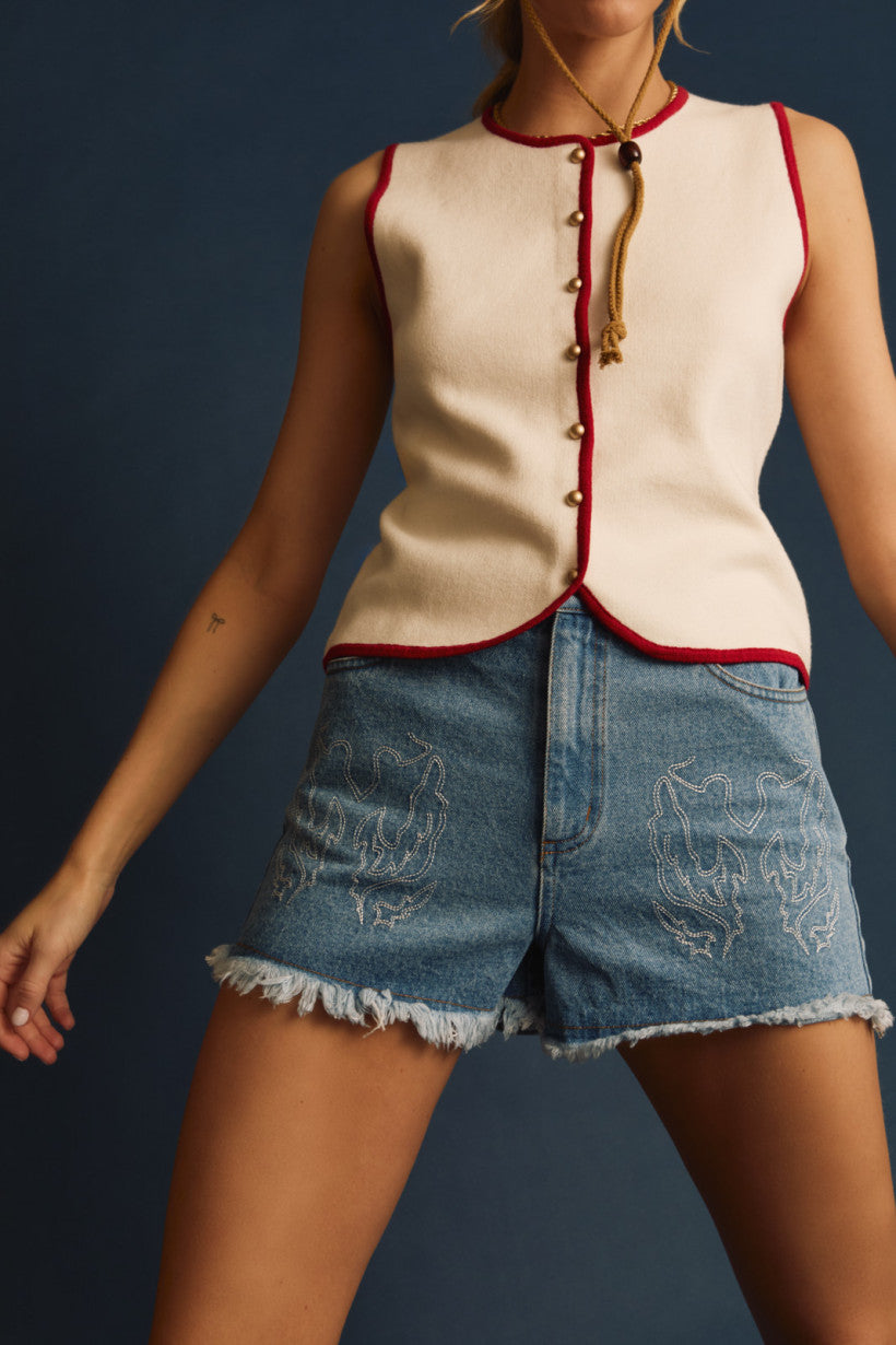 Western Wild Denim Shorts