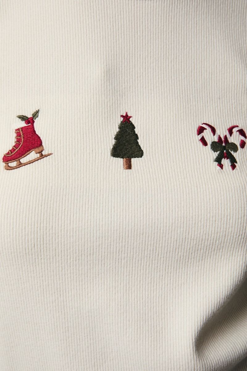Christmas Motif Long Sleeve Tee
